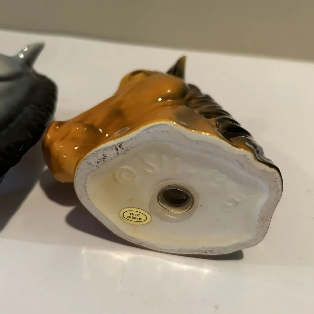 Horse Head Handmade Ceramic Salt Pepper Shakers‎ Equestrian